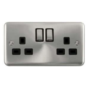 Click Deco Plus 13A Ingot 2 Gang Dp Switched Socket
