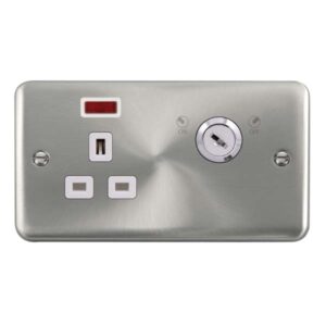 Click Deco Plus 13A 1G Dp Lockable Skt Neon Deco+ Sc Wh