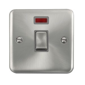 Click Deco Plus 20A Ingot Double Pole Plate Switch With Neon