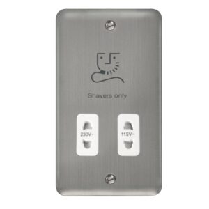 Click Deco Plus 115/230V Dual Voltage Shaver Socket