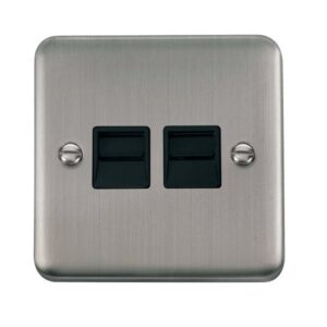 Click Deco Plus Twin Telephone Outlet Secondary