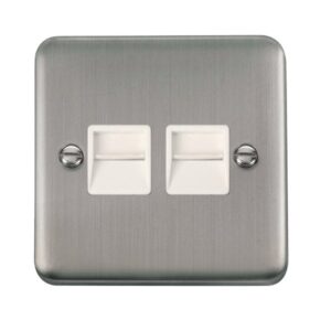 Click Deco Plus Twin Telephone Outlet Secondary