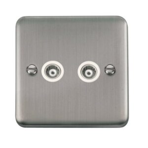 Click Deco Plus Twin Isolated Coaxial Outlet