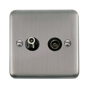 Click Deco Plus Non-Isolated Satellite & Non-Isolated Coaxial Outlet