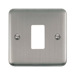 Click Deco Plus 1 Gang GridPro Frontplate Stainless Steel
