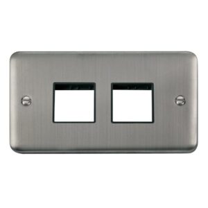 Click Deco Plus 2 Gang Minigrid Unfurnished Plate 2 X 2 Apertures