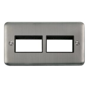 Click Deco Plus 2 Gang Minigrid Unfurnished Plate 2 X 3 Apertures