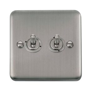 Click Deco Plus 10Ax 2 Gang 2 Way Toggle Switch