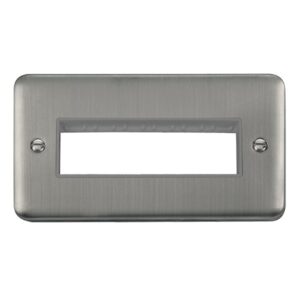 Click Deco Plus 2 Gang Minigrid? Unfurnished Plate 6 In-Line Apertures