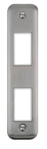 Click Deco Plus 2 Gang Minigrid Unfurnished Architrave Plate 2 Apertures