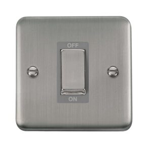 Click Deco Plus 50A Ingot 1 Gang Double Pole Plate Switch