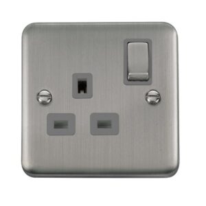 Click Deco Plus 13A Ingot 1 Gang Double Pole Switched Socket Outlet