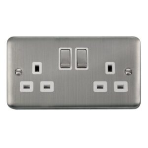 Click Deco Plus 13A Ingot 2 Gang Dp Switched Socket