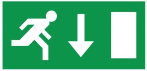 Eterna Signs Directive Down Arrow Legend Set For Exitmmo