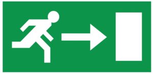 Eterna Signs Directive Left/right Arrow Legend Set For Exitmmo