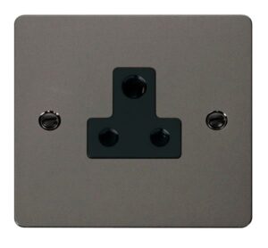 Click Define 5A Round Pin Socket Outlet Black