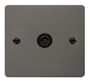 Click Define 1 Gang Coaxial Socket Black