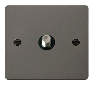 Click Define 1 Gang Satellite Socket Black