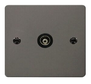 Click Define 1 Gang Isolated Coaxial Socket Black