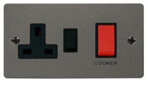 Click Define 45A Dp Switch 13A Dp Switched Socket Black