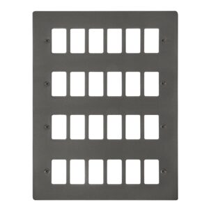 Click Define 24 Gang GridPro Frontplate Black Nickel