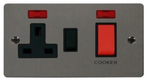 Click Define 45A Dp Switch 13A Dp Switched Socket Neons Black