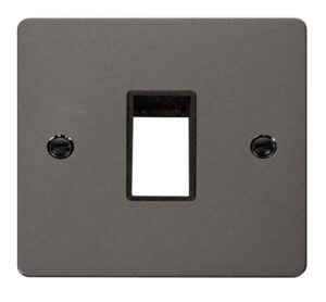 Click Define 1 Gang Plate Single Switch Aperture Black