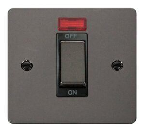 Click Define Ingot 1 Gang 45A Dp Switch With Neon Black