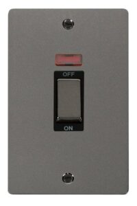 Click Define Ingot 2 Gang 45A Dp Switch With Neon Black