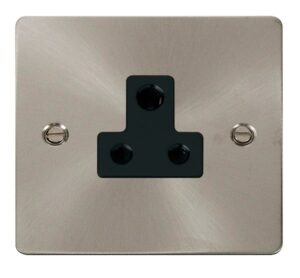 Click Define 5A Round Pin Socket Outlet Black