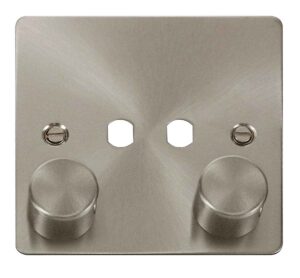 Click Define 2 Gang Single Dimmer Plate & Knobs