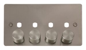 Click Define 4 Gang Double Dimmer Plate & Knobs