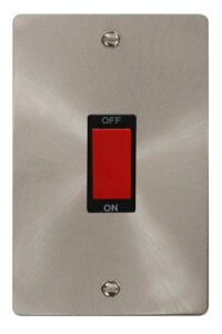 Click Define 2 Gang 45A Dp Switch Black