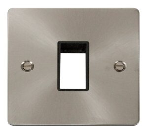 Click Define 1 Gang Plate Single Switch Aperture Black
