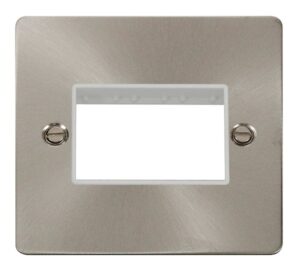 Click Define 1 Gang Plate Triple Switch Aperture White