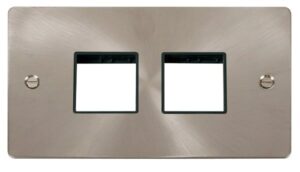Click Define 2 Gang Plate (2+2) Switch Aperture Black