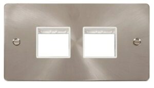 Click Define 2 Gang Plate (2+2) Switch Aperture White