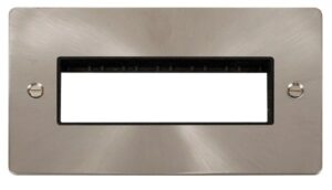 Click Define 2 Gang Plate 6 In-Line Switch Aperture Black