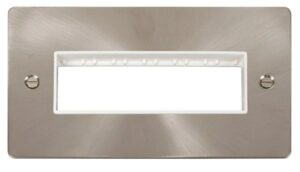 Click Define 2 Gang Plate 6 In-Line Switch Aperture White