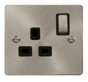 Click Define Ingot 1 Gang 13A Dp Switched Socket Black