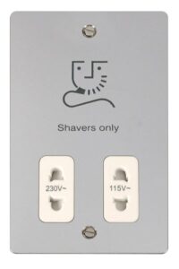 Click Define 115/230V Shaver Socket Outlet White