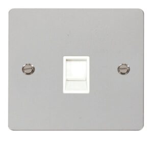 Click Define Single Rj11 Socket (Ireland/Usa) White
