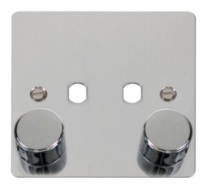Click Define 2 Gang Single Dimmer Plate & Knobs