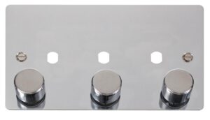Click Define 3 Gang Double Dimmer Plate & Knobs