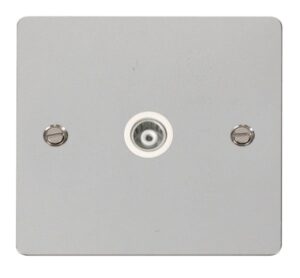 Click Define 1 Gang Isolated Coaxial Socket White