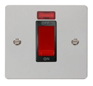 Click Define 1 Gang 45A Dp Switch Neon Black