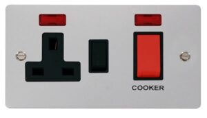 Click Define 45A Dp Switch 13A Dp Switched Socket Neons Black