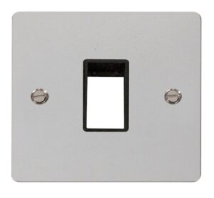 Click Define 1 Gang Plate Single Switch Aperture Black