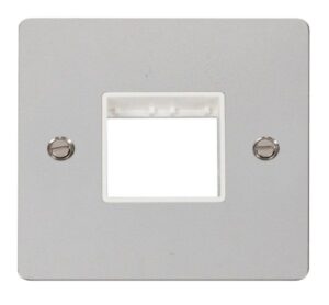 Click Define 1 Gang Plate Twin Switch Aperture White