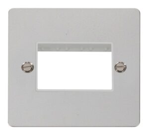 Click Define 1 Gang Plate Triple Switch Aperture White